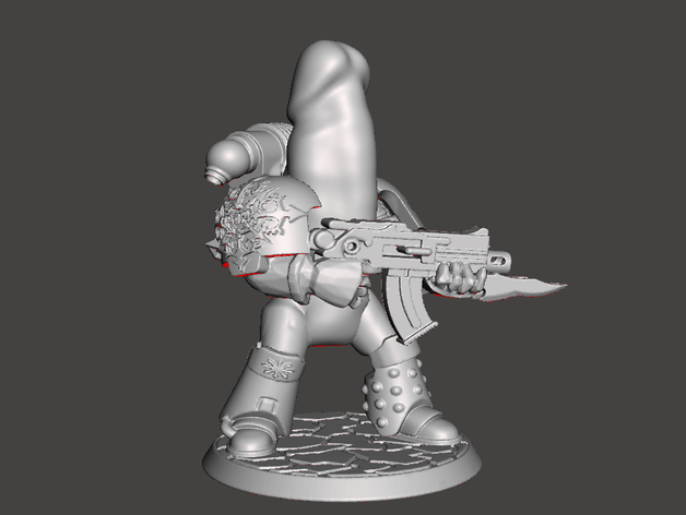 pvt part adult dick kernel khorne marine nsfw nude parts penis prick private space w40k warhammer 40k fantasy 3D print model - Mito3D