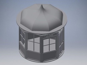 rodada octogonal quiosque ho 1 87 prédio h0 escala miniaturas modelo modelos de trens 3d print model - Mito3D