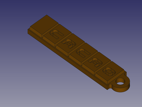 chocokey La impresión en 3d de chocolate barra llavero 3d print model - Mito3D