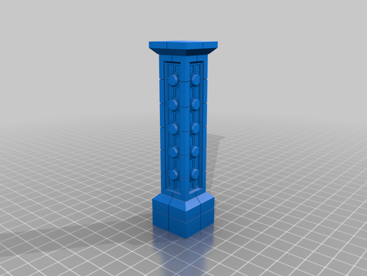 cut stone 4 square column series by jdreece12 3d print model - Mito3D