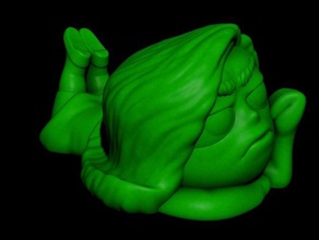 Ekel einfach drucken, ohne Unterstützung animation cartoon disney pixar Abbildung von innen nach außen Modell Skulptur supportless 3d print model - Mito3D