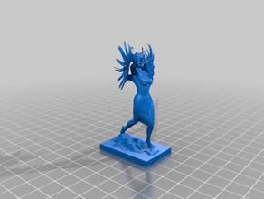 melek çalıştırın tarama heykel kanatlar 3d print model - Mito3D