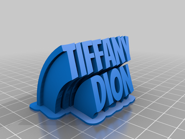 tiffanyname plate text customized 3D print model - Mito3D