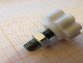knob bolt cap cover din 933 handle hexagon iso 4017 m6 3d print model - Mito3D