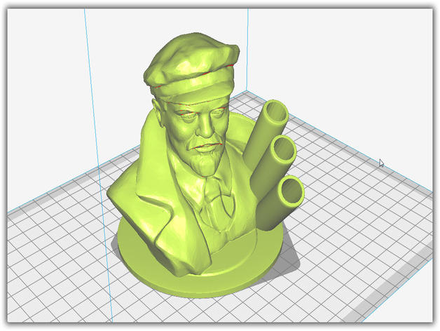 lénine porte-stylo barak le titulaire l'homme obama bureau de stylet crayon personnes la sculpture 3D print model - Mito3D
