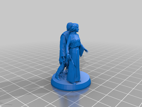 luke leia combined board game figure boardgame death star skywalker princess 3d print model - Mito3D