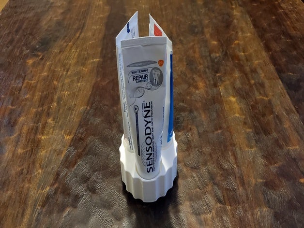 la pasta de dientes titular cuarto baño pie cepillo el tubo 3D print model - Mito3D