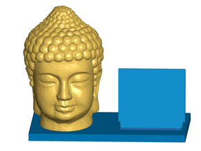 buddha bust business card holder expandable holders multiple 3d print model - Mito3D