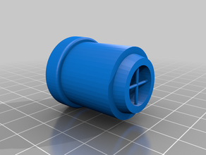 small hookah 1-way valve hose adapter 3d print model - Mito3D