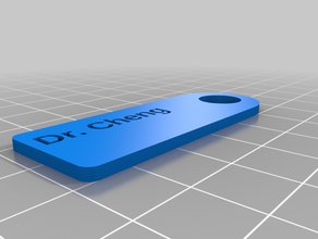 my customized simple key tag cheng 3d print model - Mito3D