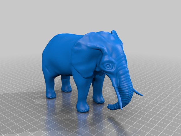 Elefant aus sculptris Elefanten Skulptur 3D print model - Mito3D