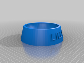 dog bowl lilly customized 3d print model - Mito3D