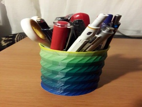 pen holder office equipment organization supplies pencil case cup 3d print model - Mito3D