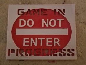 do not enter - game progress door hanger design gamer sign video games 3d print model - Mito3D