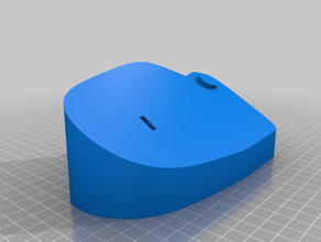 elecom enorme inalámbrico trackball mouse ergonómico soporte de 20mm añadido en la parte inferior ergonomía titular el ratón oficina pie 3d print model - Mito3D