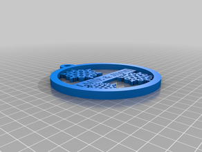 personalizado ornamento medalhão de floco neve elaine & jimmy 3d print model - Mito3D