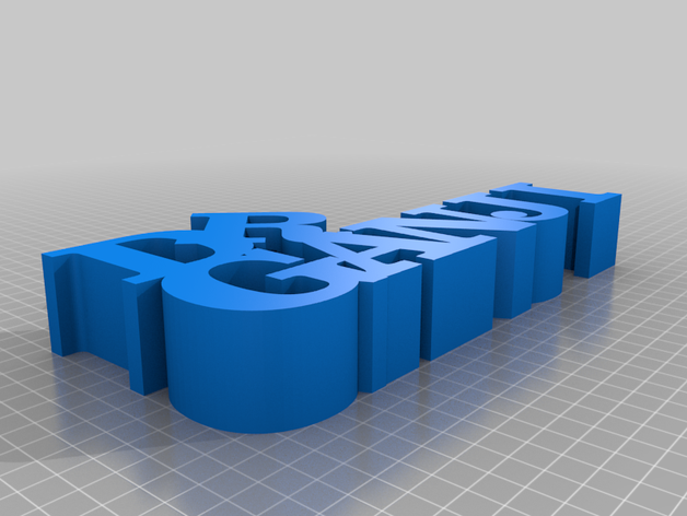 kelime sculptureganji özelleştirilmiş 3D print model - Mito3D