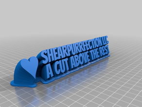 shearpurrfection nameplate customized 3d print model - Mito3D