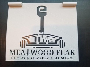 meatwood flak band stencil deathmetal fleetwood military music punk shirt 3d print model - Mito3D