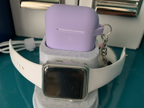 airpod apple watch-Ladegerät stehen airpods Halter iwatch 3d print model - Mito3D