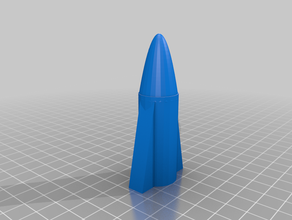 simple rocket print toy 3d print model - Mito3D