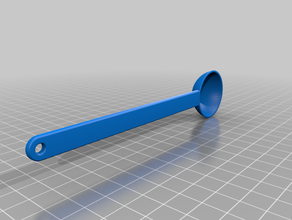largo mango de la cucharilla cucharada cucharadita 3d print model - Mito3D