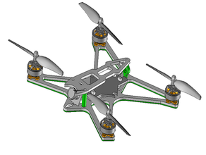 3dhawk - ultraleve impresso tinyhawk quadro de freestyle betafpv drone drones emax hx100 quad quadcopter palito 3d print model - Mito3D