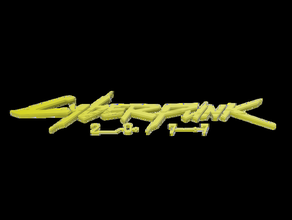 cyberpunk logotipo el 2077 3d print model - Mito3D