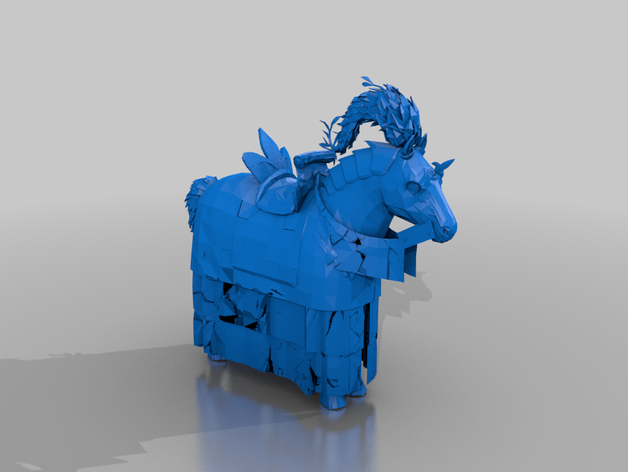 green knight shadow steed - bretonnian cavalry aos whfb 3D print model - Mito3D
