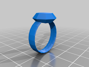 anel de diamante 3d print model - Mito3D