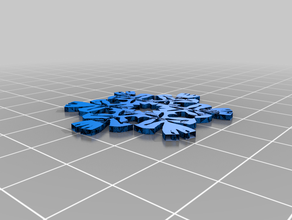 spork flocon de neige personnalisé 3d print model - Mito3D