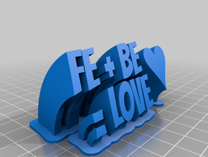 fe+be love backend customized desk developer frontend office 3d print model - Mito3D