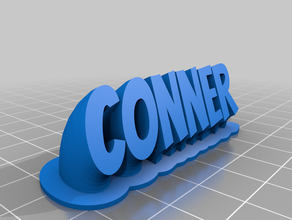 conner name plate customized 3d print model - Mito3D
