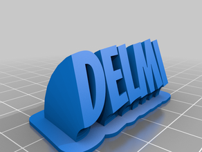 delmi name plate customized 3d print model - Mito3D