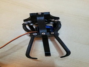 três dedos da garra adaptador de montagem do robô 3d print model - Mito3D