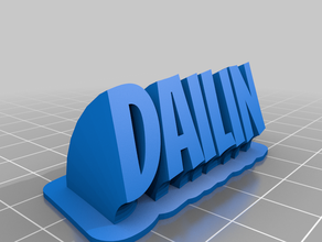 dailin plaque de nom personnalisé 3d print model - Mito3D