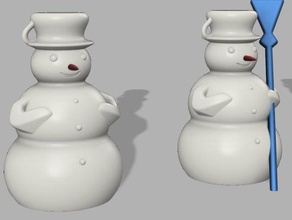snowman - schneemann supportless 3d print model - Mito3D