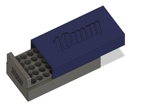 10mm auto 50rds boîte une de munitions arme à feu le rechargement 3d print model - Mito3D
