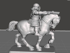guerra civil inglesa de cavalaria 28mm a dnd história miniatura mordheim tampo mesa wargaming warhammer fantasy 3d print model - Mito3D