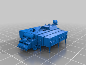 mobile hq 6mm battletech vehicle mechwarrior online scifi 3d print model - Mito3D