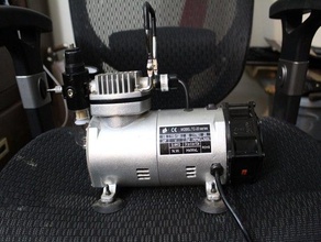 mini compressor de montagem ventilador escova ar aerógrafo refrigeração corte a laser 3d print model - Mito3D
