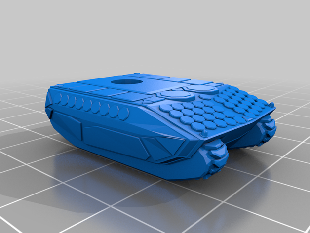 futuristic tank afv plus drone mini w stand future vehicle 3D print model - Mito3D