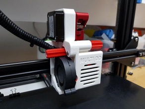 ender 3 cr10s multi direct drive extruder tool free adjustment 4010 blower fan radial 40mm duct 5015 bltouch mount bmg clone bondtechbmg bondtech bowden cooling cr10 creality dual gear extrusion fanduct 3d print model - Mito3D