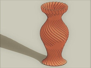 coração vaso o de flor espiral torcida do vasos 3d print model - Mito3D