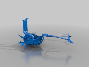 cold one chariot - dark elf warmachine aos whfb 3d print model - Mito3D