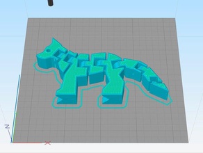 flexi cane - fisso s3d animale articolato 3d print model - Mito3D
