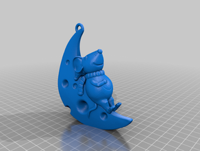 mouse moon 3d print model - Mito3D