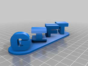 meine angepasste triple-Buchstaben-Blöcke ambigram kundengebundene 3d print model - Mito3D