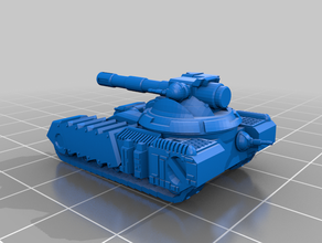 tigre t12 tanque de battletech juego 6mm vehículo t-12 tiger 3d print model - Mito3D
