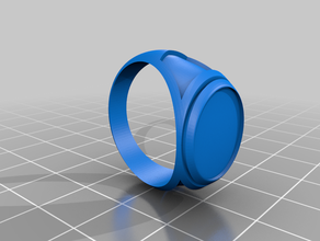plain signet ring-design ring Schild 3d print model - Mito3D